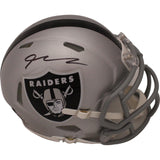 Maxx Crosby Autographed Las Vegas Raiders Mini Helmet Beckett 44662