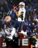 JULIAN EDELMAN AUTOGRAPHED 16X20 PHOTO NEW ENGLAND PATRIOTS BECKETT BAS 147919