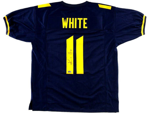 Kevin White Signed West Virginia Navy Custom Jersey