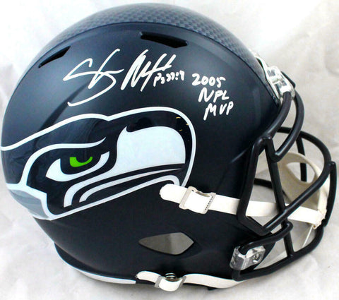 Shaun Alexander Autographed Seahawks F/S Speed Helmet w/ NFL MVP-Beckett W Holo