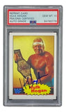 Hulk Hogan Signed RP 1985 Topps Rookie WWF Wrestling Card PSA/DNA Gem 10