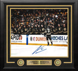 James Van Riemsdyk Goal Autographed Boston Bruins 11x14 Frame Photo JSA PSA Pass