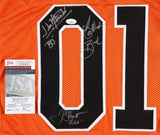 John Schneider, Catherine Bach, Tom Wopat Signed The Dukes of Hazzard Jersey JSA