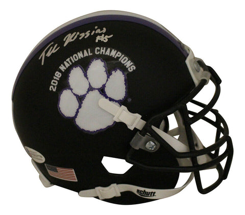 Tee Higgins Signed Clemson Tigers National Champions Mini Helmet BAS 29437