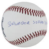 Royals Salvador Johan Perez DIaz Full Name Signed Oml Baseball w/ Case BAS Wit