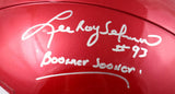 Lee Roy Selmon Signed Sooners F/S Riddell Authentic Helmet w/Boomer Sooner- JSA