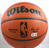 Karl Malone Autographed Authentic NBA Wilson Basketball - Beckett W Hologram