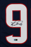 Mario Williams Signed Houston Custom Navy Blue Jersey