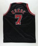 Toni Kukoc Signed Chicago Bulls Jersey Inscribed "3x NBA Champ" (JSA COA) HOF 21