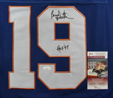 Bryan Trottier Signed New York Islanders Custom Jersey Inscr "HOF '97" (JSA COA)