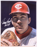 Johnny Bench Signed Cincinnati Reds 16"x 20" Photo Inscribed "HOF 89" (JSA COA)