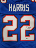 DAMIEN HARRIS SIGNED AUTOGRAPHED PRO STYLE XL CUSTOM JERSEY BECKETT QR CODE COA