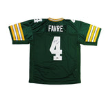 Brett Favre Signed Green Bay Packers Mitchell & Ness Green Jersey w- "HOF 16"