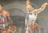 Jordan, Chamberlain, Bird and Erving Autographed Decade of Legends Photo UDA LE