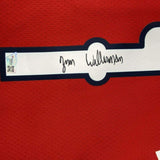 Autographed/Signed Zion Williamson Orlans Pelicans Red Jersey Fanatics COA