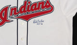 Bob Feller Signed Cleveland Indians Custom Jersey Inscribed HOF 62 (PSA COA)