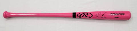 David Ortiz Signed Red Sox Rawlings Pink Bat W/ F Cancer Beckett Authenticated