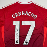 Autographed/Signed Alejandro Garnacho Manchester United Red Jersey BAS COA #3