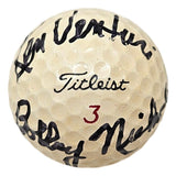 Arnold Palmer Ken Venturi Bobby Nichols Signed Titleist 3 Golf Ball BAS LOA