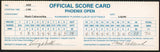 Mark Calcavecchia & Lanny Wadkins Signed 95 Phoenix Open Score Card BAS #AD97805