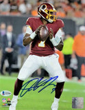 Dwayne Haskins Signed Washington Redskins 8x10 PF With Ball - Beckett Auth *Blue