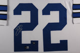 EMMITT SMITH (Cowboys white TOWER) Signed Autographed Framed Jersey Beckett