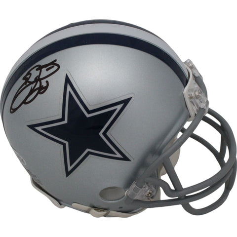 Emmitt Smith Autographed/Signed Dallas Cowboys VSR4 Mini Helmet Beckett 46594