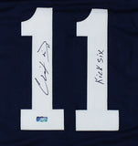 Chris Davis Jr Signed Auburn Framed Custom Blue Jersey with "Kick Six" Insc