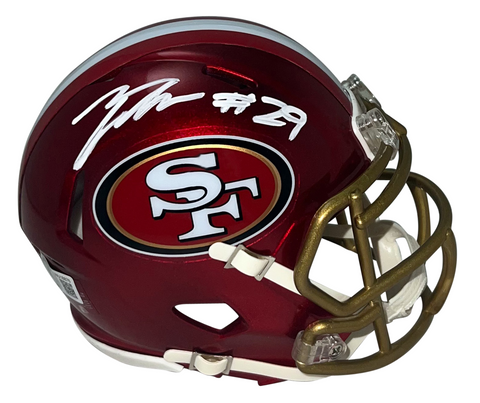 TALANOA HUFANGA AUTOGRAPHED SAN FRANCISCO 49ERS FLASH MINI HELMET BECKETT