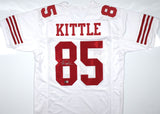 George Kittle Autographed White Pro Style Jersey - Beckett W Hologram *Silver