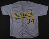 Dave Stewart Signed Oakland Athletics Gray Jersey (JSA COA) 3xWorld Series Champ