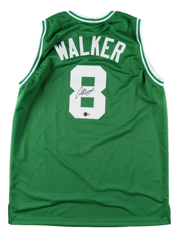 Antoine Walker Boston Signed Green Basketball Jersey BAS