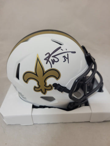 RICKY WILLIAMS SIGNED NEW ORLEANS SAINTS LUNAR ECLIPSE SPEED MINI HELMET BECKETT