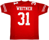 SAN FRANCISCO 49ERS DONTE WHITNER AUTOGRAPHED RED JERSEY BECKETT BAS QR 200898