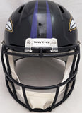 DAVID OJABO AUTOGRAPHED RAVENS BLACK FULL SIZE SPEED HELMET BECKETT QR 206131