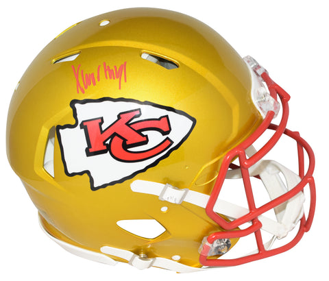 XAVIER WORTHY SIGNED KANSAS CITY CHIEFS FLASH AUTHENTIC SPEED HELMET FANATICS