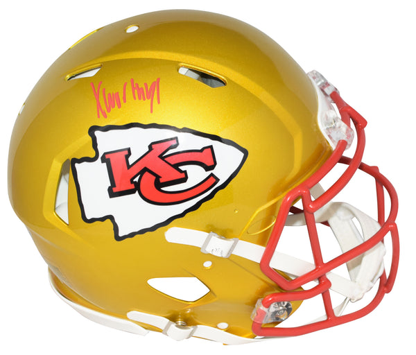 XAVIER WORTHY SIGNED KANSAS CITY CHIEFS FLASH AUTHENTIC SPEED HELMET FANATICS