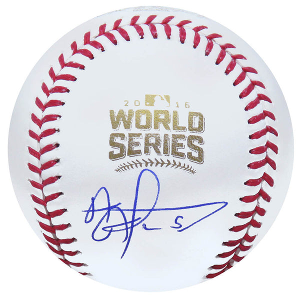 Cubs ALBERT ALMORA JR Signed Rawlings 2016 World Series Baseball - SCHWARTZ