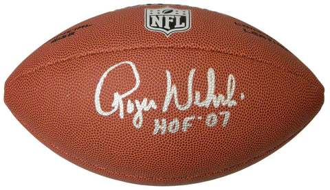 ROGER WEHRLI Signed Wilson Full-Size NFL Football w/HOF'07 - SCHWARTZ