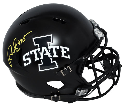 DAVID MONTGOMERY SIGNED IOWA STATE CYCLONES BLACK FULL SIZE SPEED HELMET BECKETT