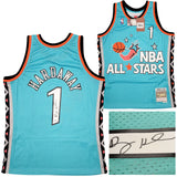 MAGIC ANFERNEE HARDAWAY AUTO TEAL M&N ALL STAR GAME FEB 11,1996 JERSEY L PSA/DNA