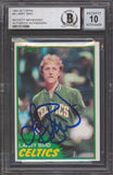 Celtics Larry Bird Authentic Signed 1981 Topps #4 Card Auto 10! BAS Slabbed