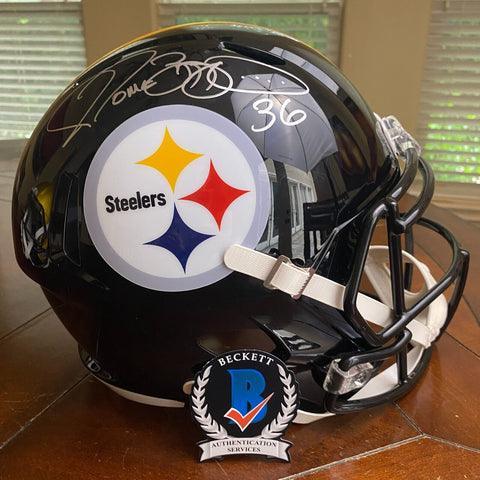 Jerome Bettis Autographed Signed Pittsburgh Steelers FS Replica Helmet Beckett