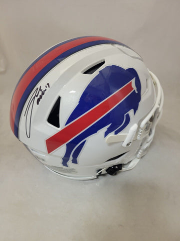 JOSH ALLEN SIGNED BUFFALO BILLS SPEEDFLEX AUTHENTIC HELMET BECKETT QR