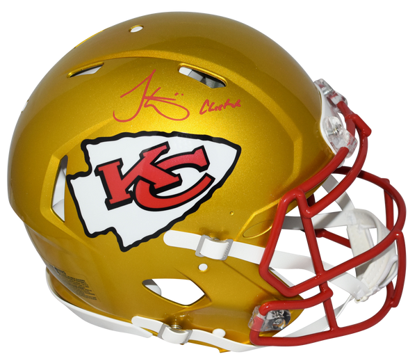 TYREEK HILL SIGNED KANSAS CITY CHIEFS AUTHENTIC FLASH HELMET BECKETT W/ CHEETAH