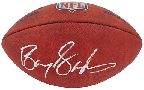 Lions BARRY SANDERS Signed Wilson Duke Official NFL Game Football - SCHWARTZ