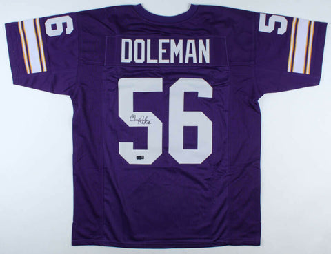 Chris Doleman Signed Minnesota Vikings Signed Jersey (Radtke COA) 8xPro Bowl DE