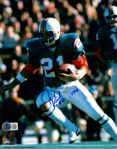 Jim Kiick Autographed/Signed Miami Dolphins 8x10 Photo 17-0 Beckett 47808