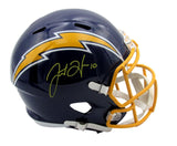 Justin Herbert Signed Full Size Throwback Replica Helmet Chargers Beckett 170729