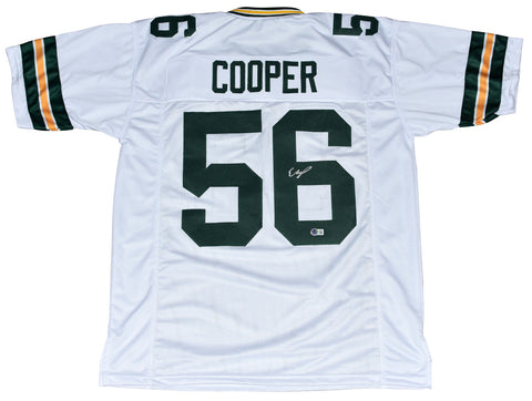 EDGERRIN COOPER SIGNED AUTOGRAPHED GREEN BAY PACKERS #56 WHITE JERSEY BECKETT